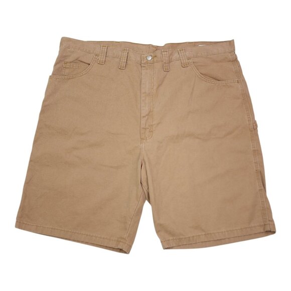 Wrangler Carpenter Loose Fit Shorts Sz 44 100% Cotton Natural Waist Tech Pocket - Picture 2 of 10